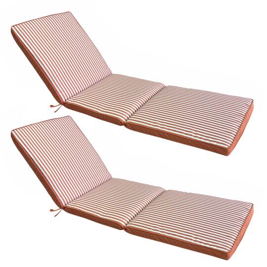 Cuscino da esterno per sdraio 186 x 53 cm - Set da 2 | Oviala