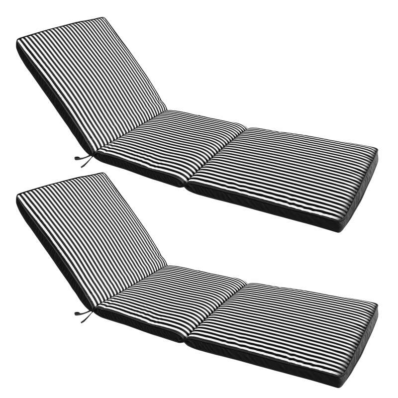 Cuscino da esterno per sdraio 186 x 53 cm - Set da 2