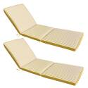 Cuscino da esterno per sdraio 186 x 53 cm - Set da 2