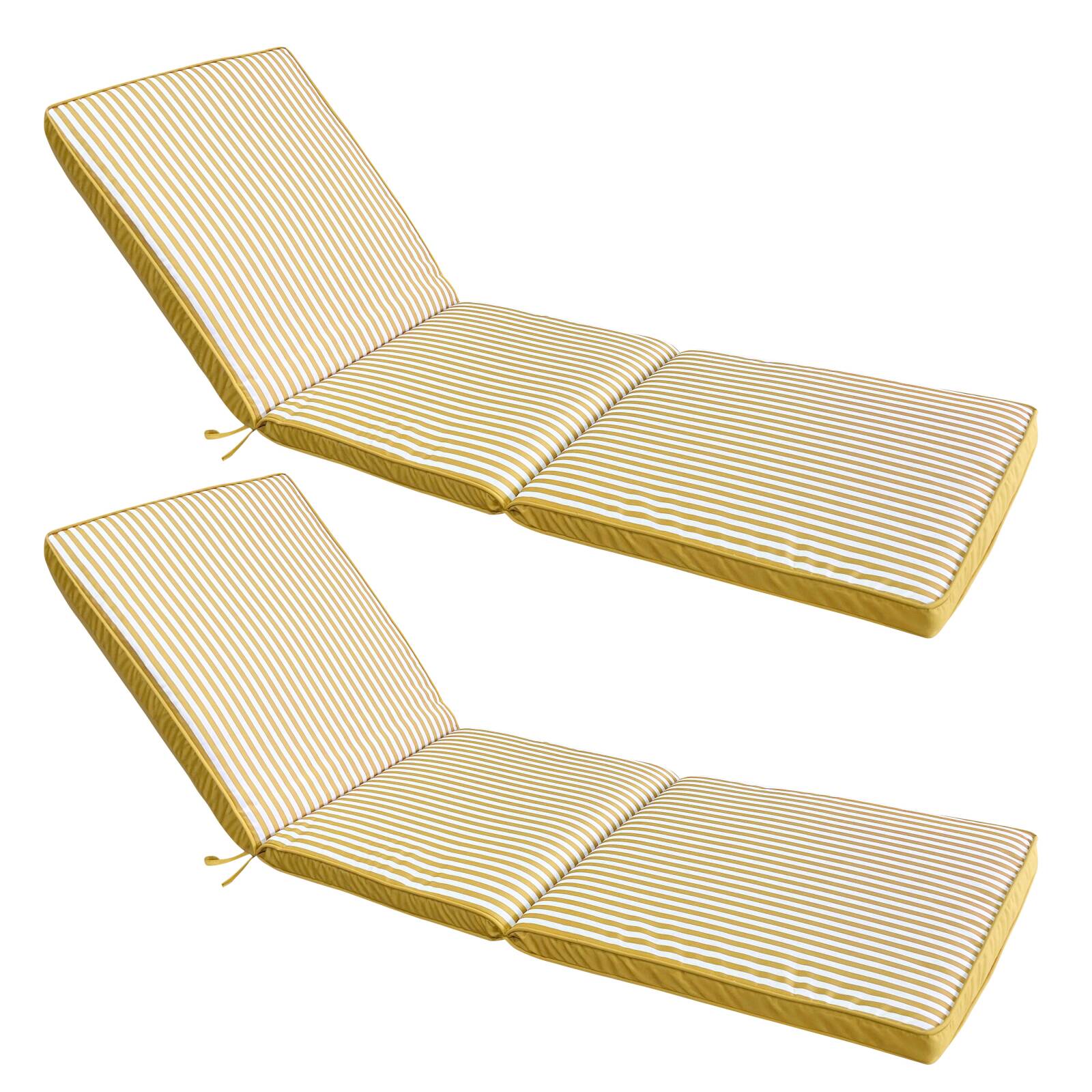 Cuscino da esterno per sdraio 186 x 53 cm - Set da 2