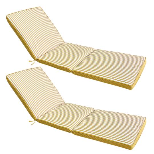 Cuscino da esterno per sdraio 186 x 53 cm - Set da 2 | Oviala