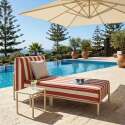 Chaise longue a righe per divano modulare da esterno