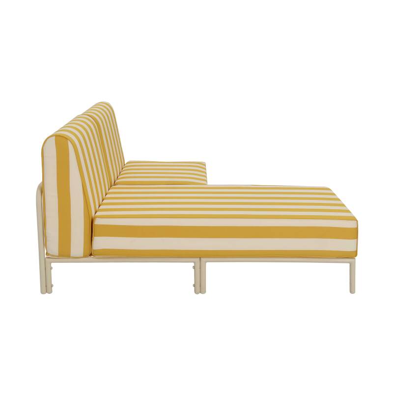 Divano modulare da esterno a righe 2 posti con 1 poltrona e 1 chaise longue (5/6)