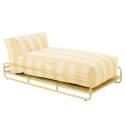 Chaise longue a righe per divano modulare da esterno con struttura
