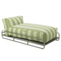 Chaise longue a righe per divano modulare da esterno con struttura