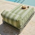 Chaise longue a righe per divano modulare da esterno con struttura