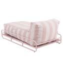 Chaise longue a righe per divano modulare da esterno con struttura