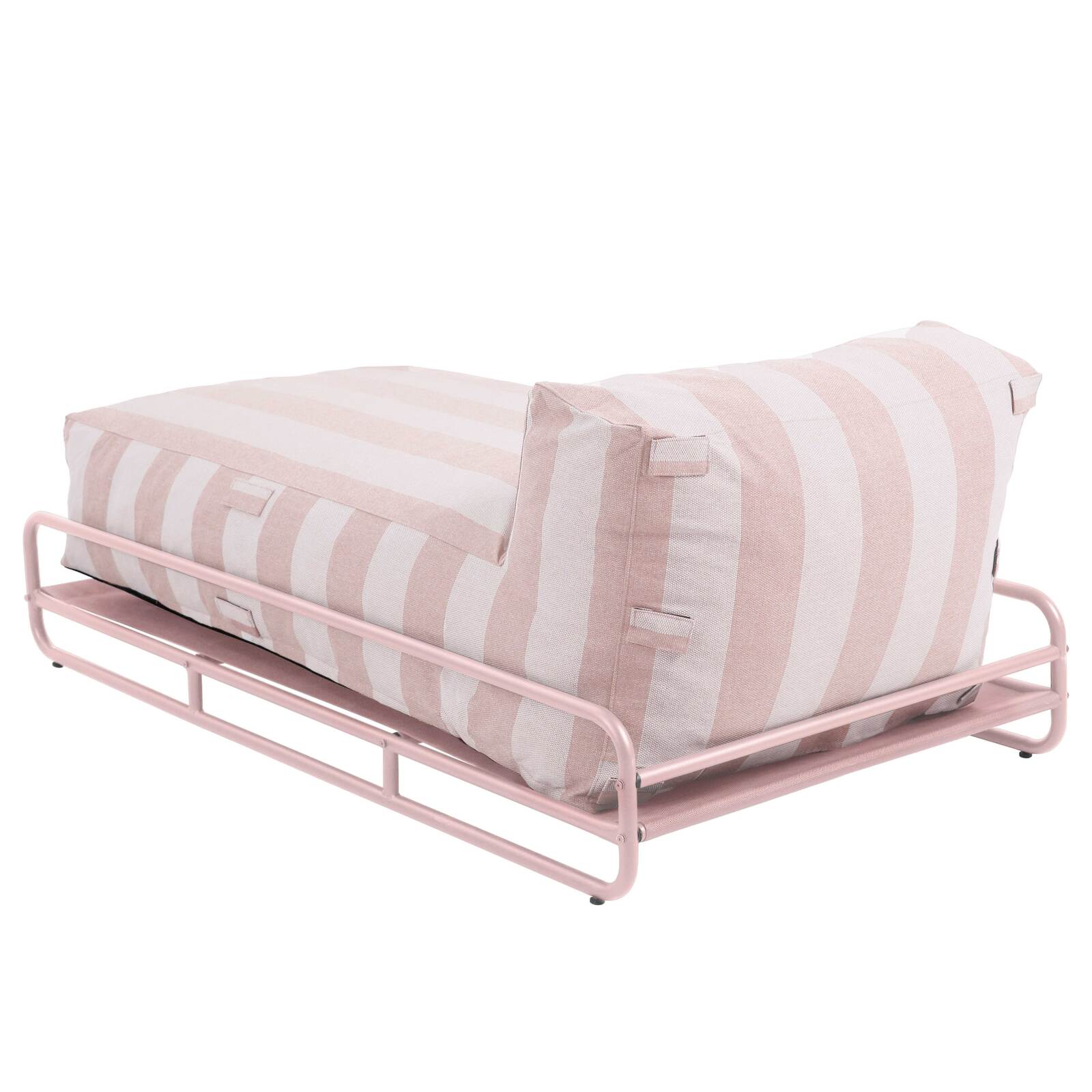 Chaise longue a righe per divano modulare da esterno con struttura
