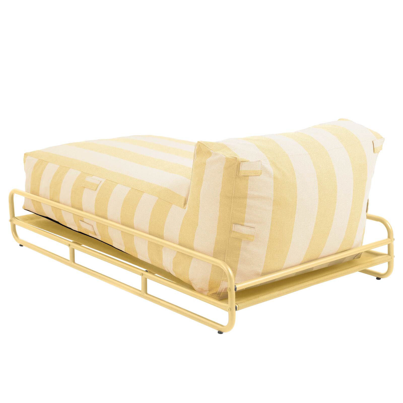 Chaise longue a righe per divano modulare da esterno con struttura