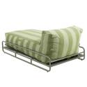 Chaise longue a righe per divano modulare da esterno con struttura