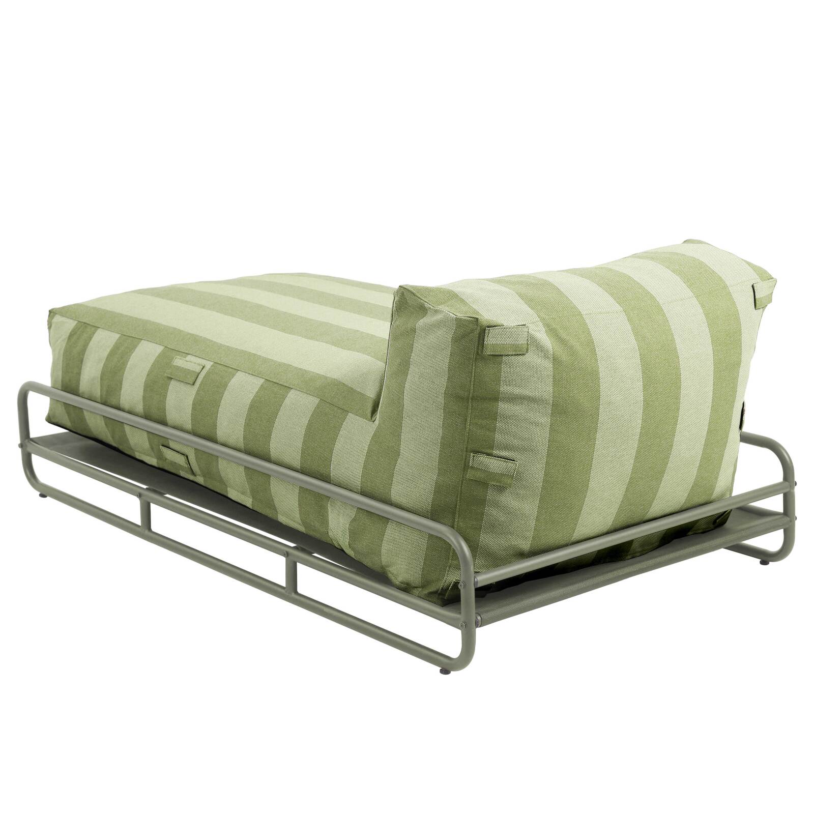 Chaise longue a righe per divano modulare da esterno con struttura