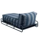 Chaise longue a righe per divano modulare da esterno con struttura