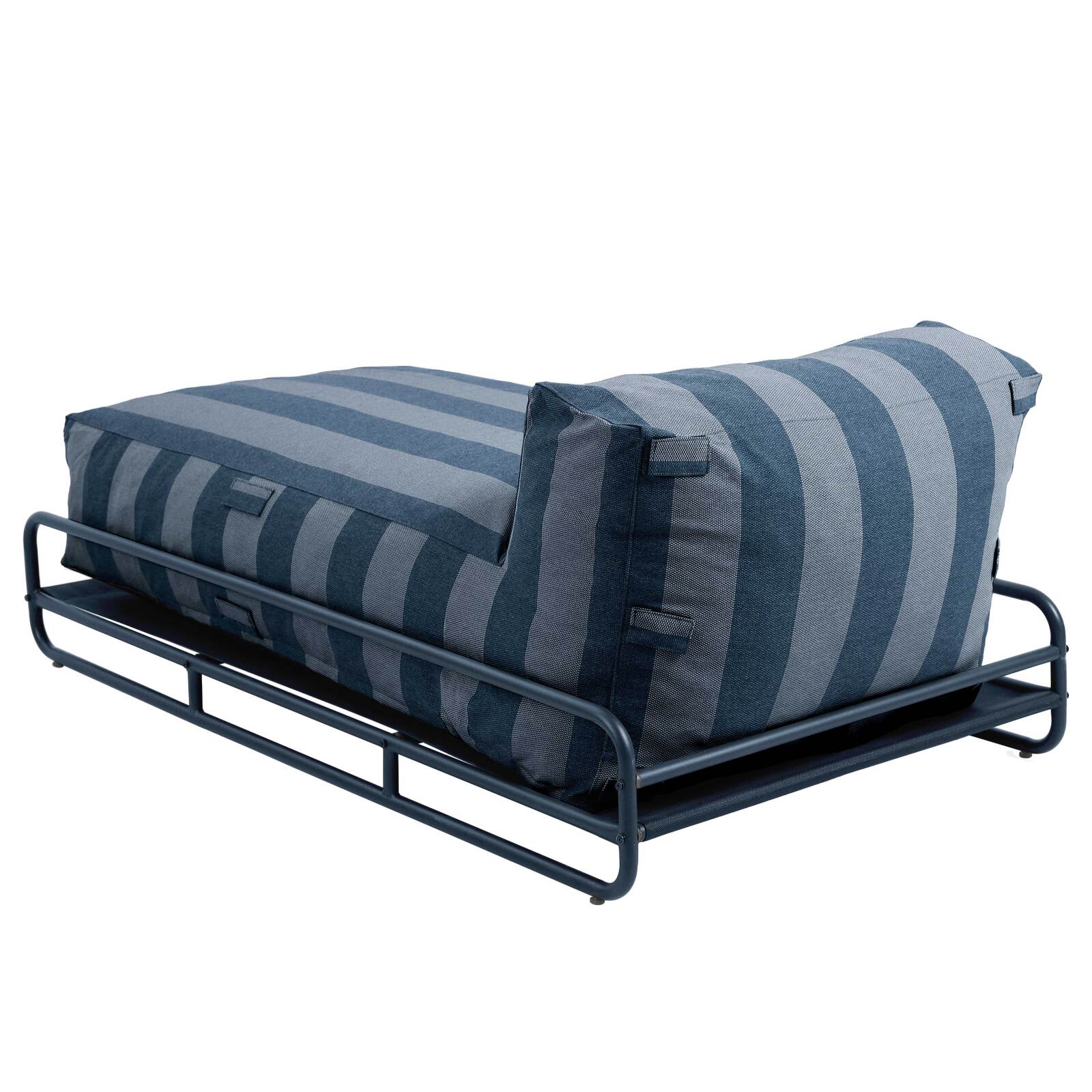 Chaise longue a righe per divano modulare da esterno con struttura