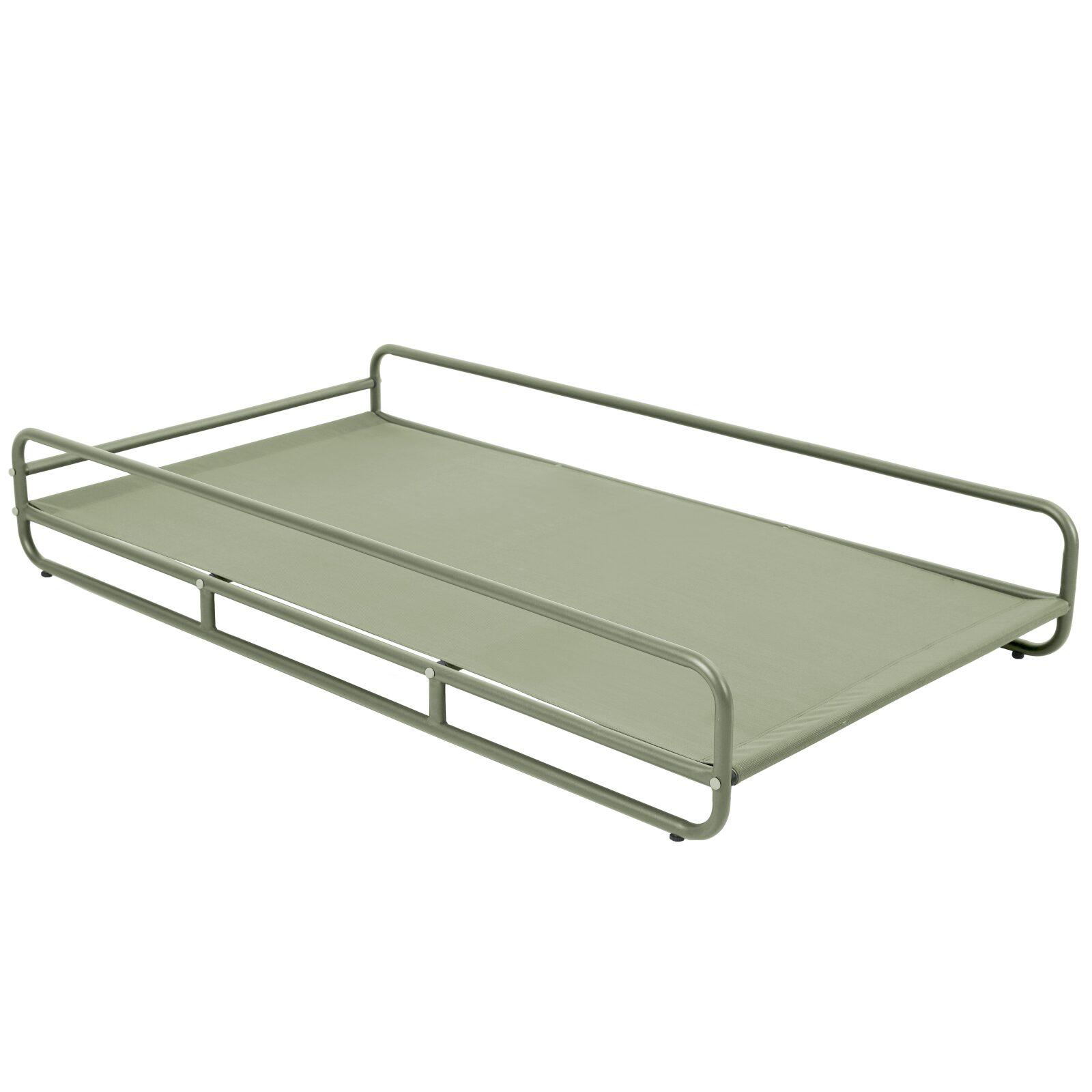Chaise longue a righe per divano modulare da esterno con struttura