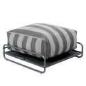 Pouf a righe per divano modulare da esterno con struttura