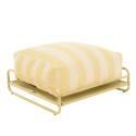 Pouf a righe per divano modulare da esterno con struttura