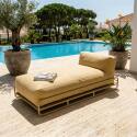 Chaise longue per divano modulare da esterno con struttura