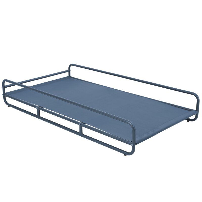 Divano modulare da esterno a 2 posti con struttura, 2 chaise longue e tavolino (6/7)
