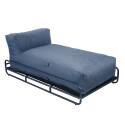 Divano modulare da esterno a 2 posti con struttura, 2 chaise longue e tavolino