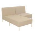 Divano modulare da esterno 2 posti con 1 poltrona e 1 chaise longue