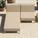Divano modulare da esterno 2 posti con 1 poltrona e 1 chaise longue