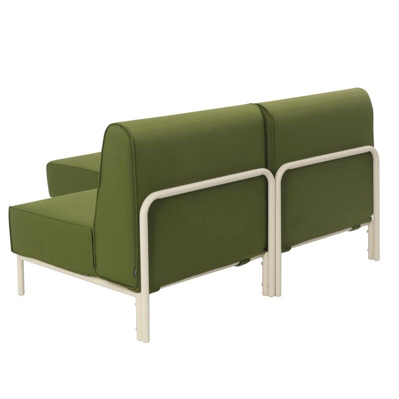 Divano modulare da esterno 2 posti con 1 poltrona e 1 chaise longue (4/7)