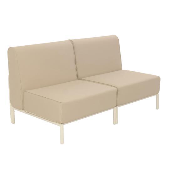 Divano modulare da esterno 2 posti con 2 poltrone | Oviala