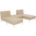 Divano modulare da esterno 2 posti con 2 chaise longue e 1 pouf