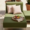 Divano modulare da esterno 2 posti con 2 chaise longue e 1 pouf