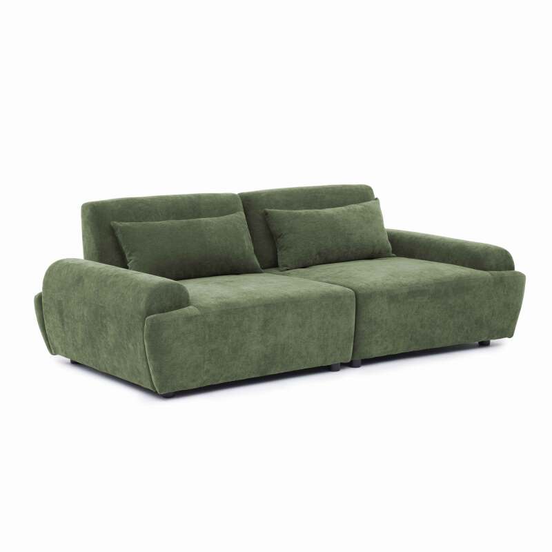 Divano modulare 2 posti in tessuto con cuscini