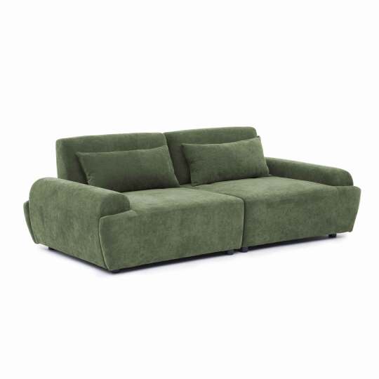 Divano modulare 2 posti in tessuto con cuscini schienale regolabile | Oviala