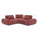 Divano angolare modulare 3 posti in tessuto con cuscini