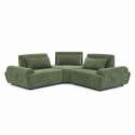 Divano angolare modulare 3 posti in tessuto con cuscini