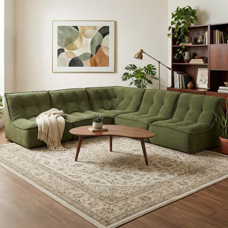 Divano modulare 3 posti in velluto a coste - Lifestyle