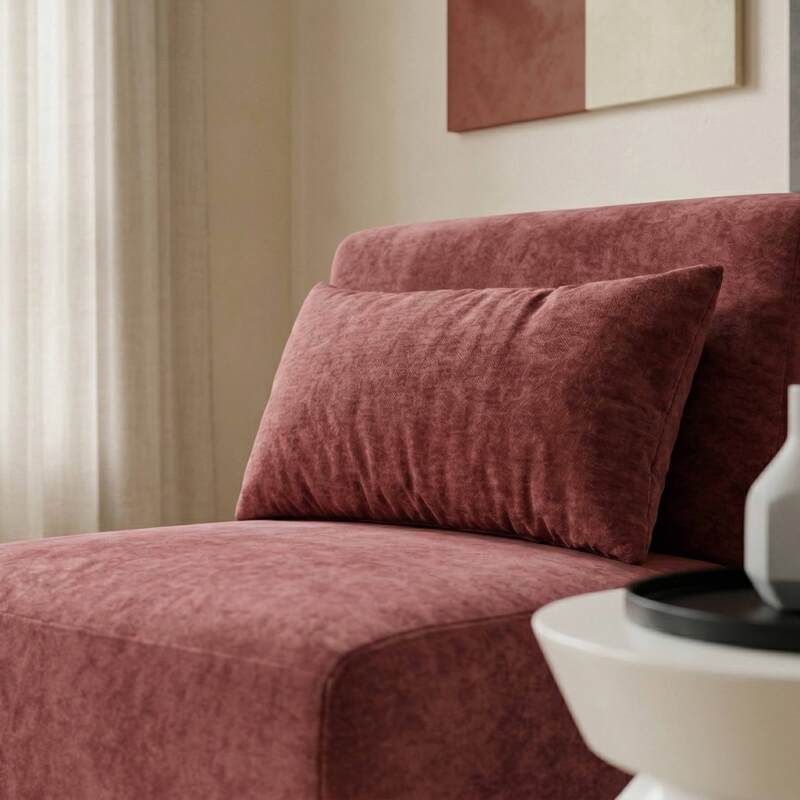 Poltrona in tessuto per divano modulare con cuscino (2/9)