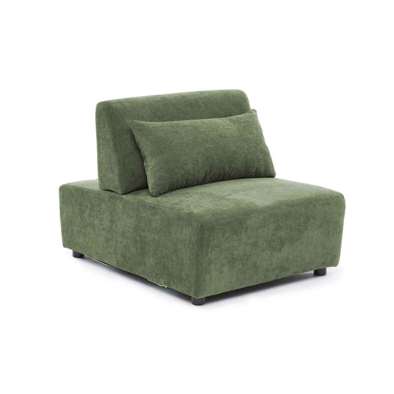 Poltrona in tessuto per divano modulare con cuscino