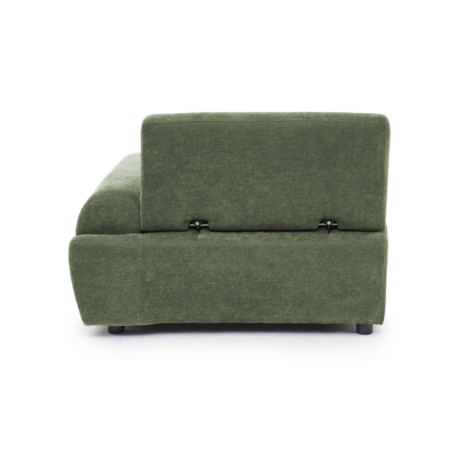 Poltrona sinistra per divano modulare in tessuto con cuscini