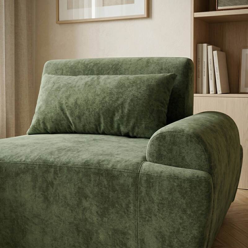 Poltrona sinistra per divano modulare in tessuto con cuscini (3/8)