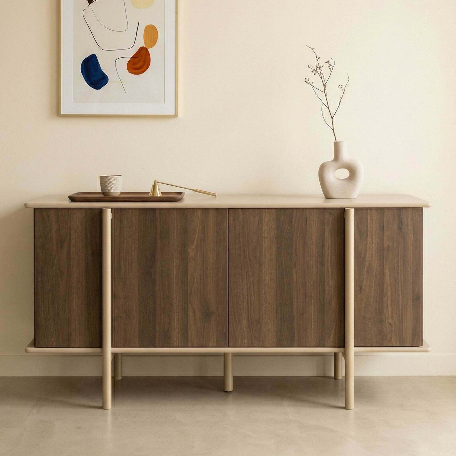 Buffet effetto legno 4 ante 180 cm