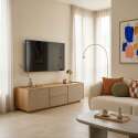 Mobile TV in effetto legno 150 cm in tessuto stile scandinavo