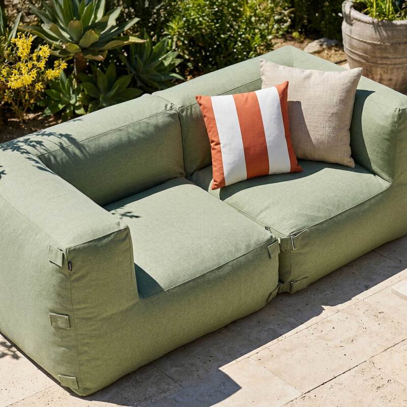 Divano modulare da esterno con 2 posti con 2 poltrone angolari (2/7)