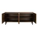Buffet effetto legno e tessuto 4 ante 180 cm stile scandinavo