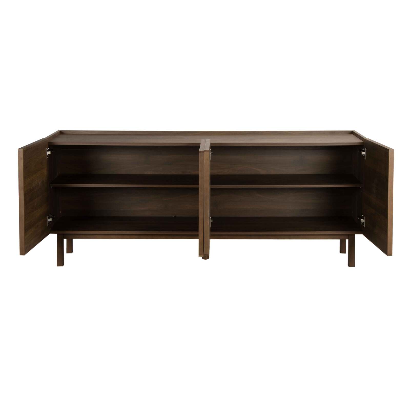 Buffet effetto legno e tessuto 4 ante 180 cm stile scandinavo