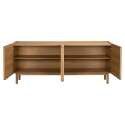 Buffet effetto legno e tessuto 4 ante 180 cm stile scandinavo