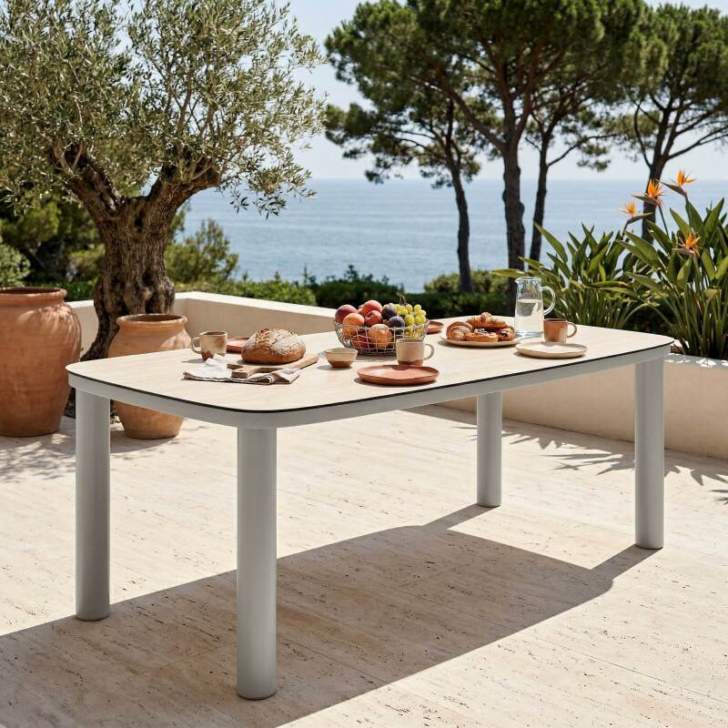 Tavolo da giardino struttura in alluminio per 8 persone 213x90 cm