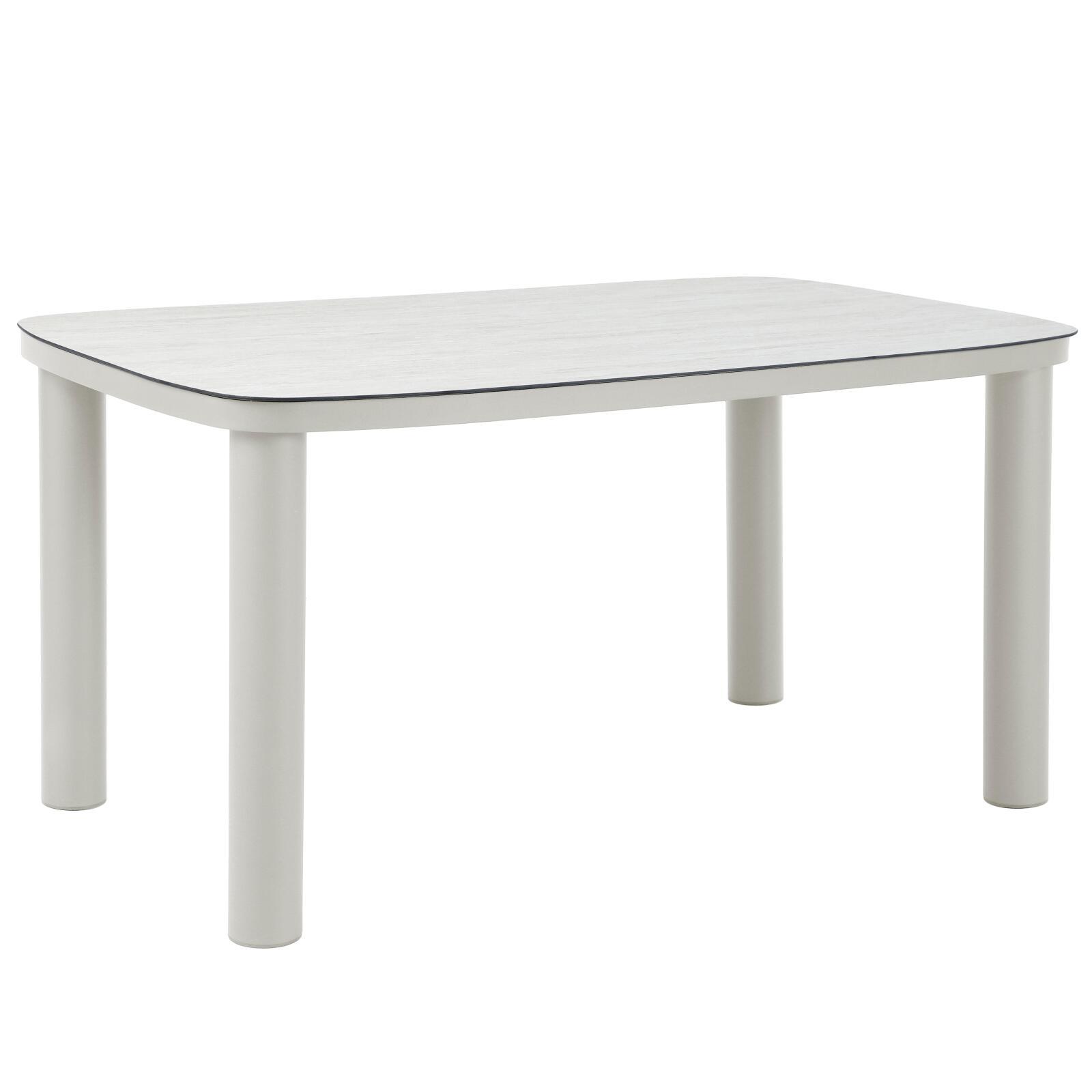 Tavolo da giardino struttura in alluminio per 6 persone 150x90 cm e 6 sedie in textilene