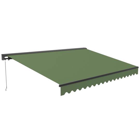 Tenda da sole manuale con cassonetto semi-integrato 3x2,50 m | Oviala