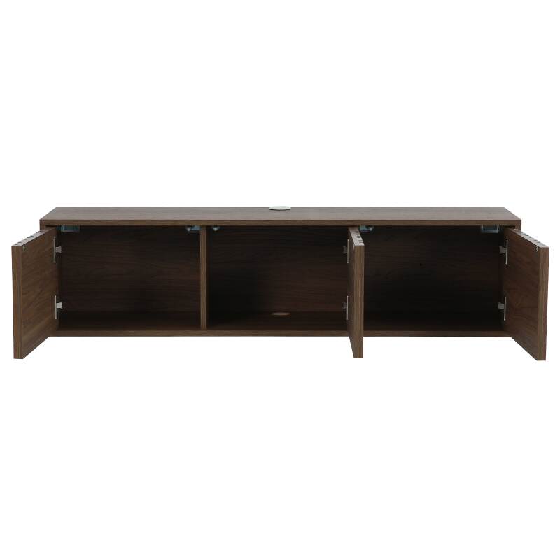 Mobile TV sospeso effetto legno chario 120 cm stile scandinavo (5/9)
