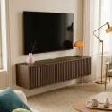 Mobile TV sospeso effetto legno chario 120 cm stile scandinavo