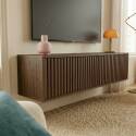 Mobile TV sospeso effetto legno chario 120 cm stile scandinavo